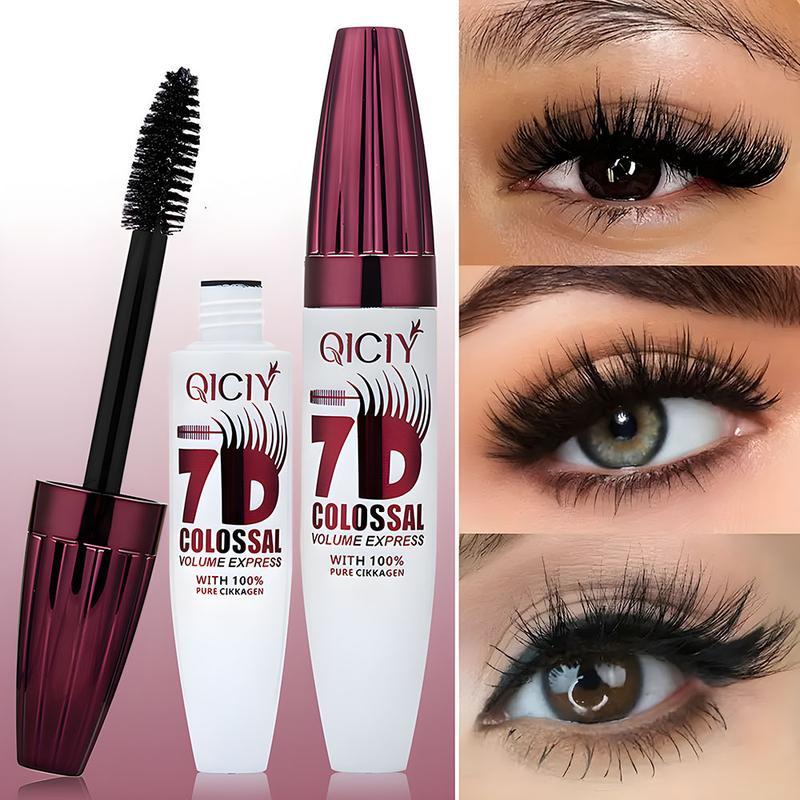 7D Waterproof Volume Mascara, Long Lasting Natural Curling Lashes for Professional Eye Makeup, Made for Women and Girls