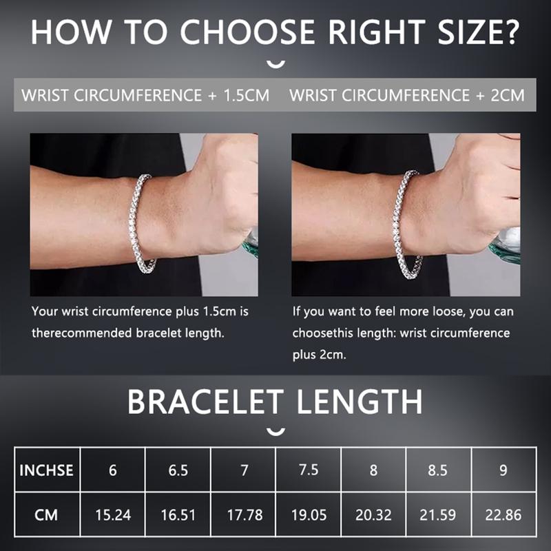 GEMSME 3MM Round Cut Cubic Zirconia Waterproof Pink Hypoallergenic Tennis Bracelet for Sensitive Skin Classic Couple Gift ATS59996-R