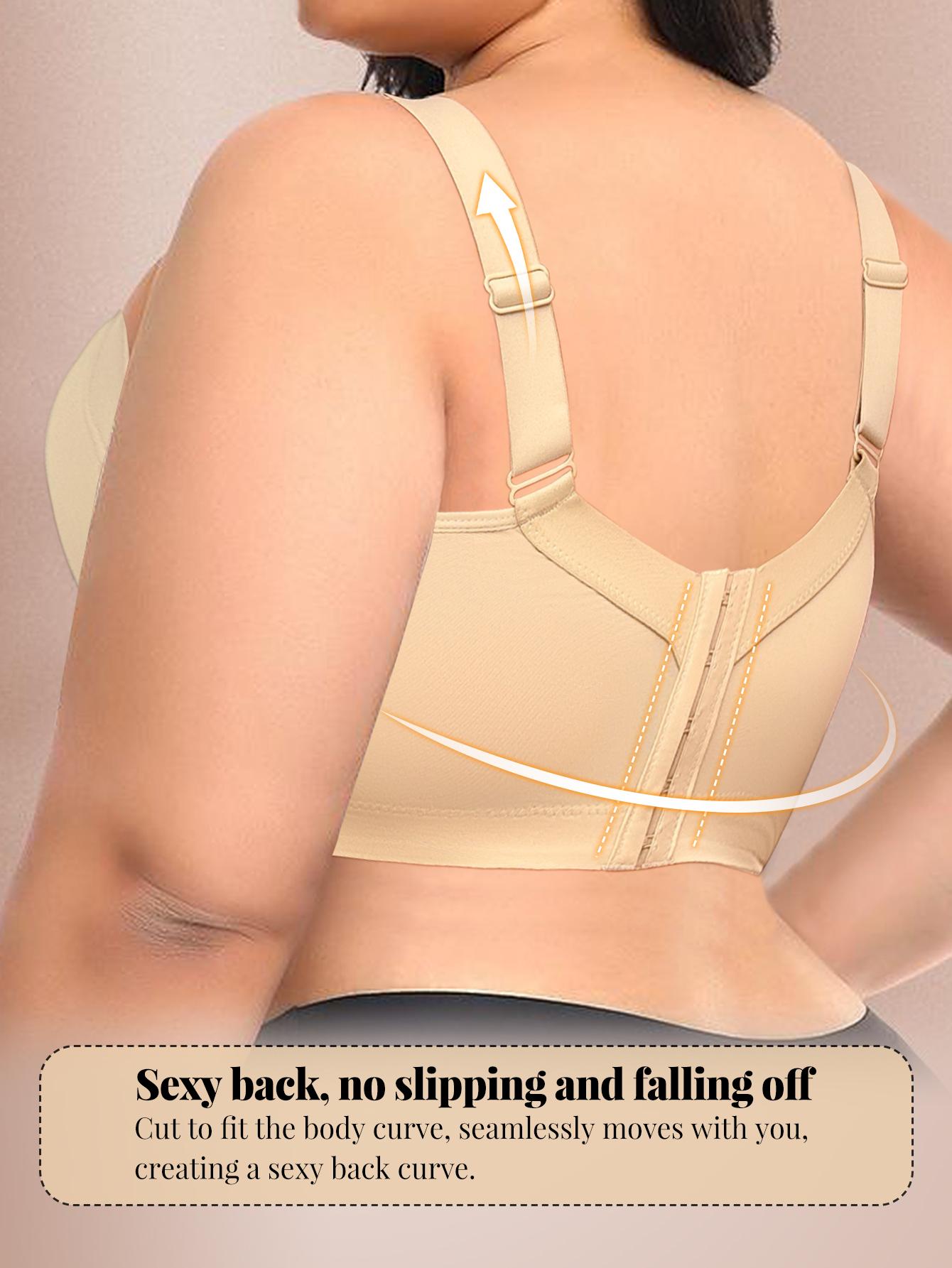 New plus size women's bra underwear smooth simple push-up bra, comfortable, slim, anti-droop Pushbra Fit Adjustable Straps