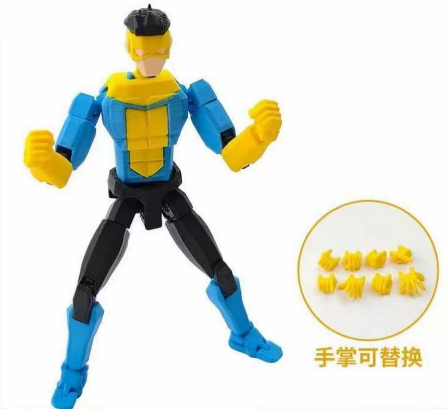 3D Printed Invincible Boy Titan13 T13 Dummy13 Multi-Jointed Movable Action Figure - Articulating Figurine, Collectible Figurine, Desktop Ornament Toy