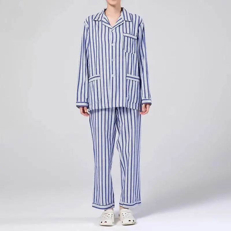 Easy Wear and Comfortable Cotton Hospital Patient Care Clothing Set for Women and Men