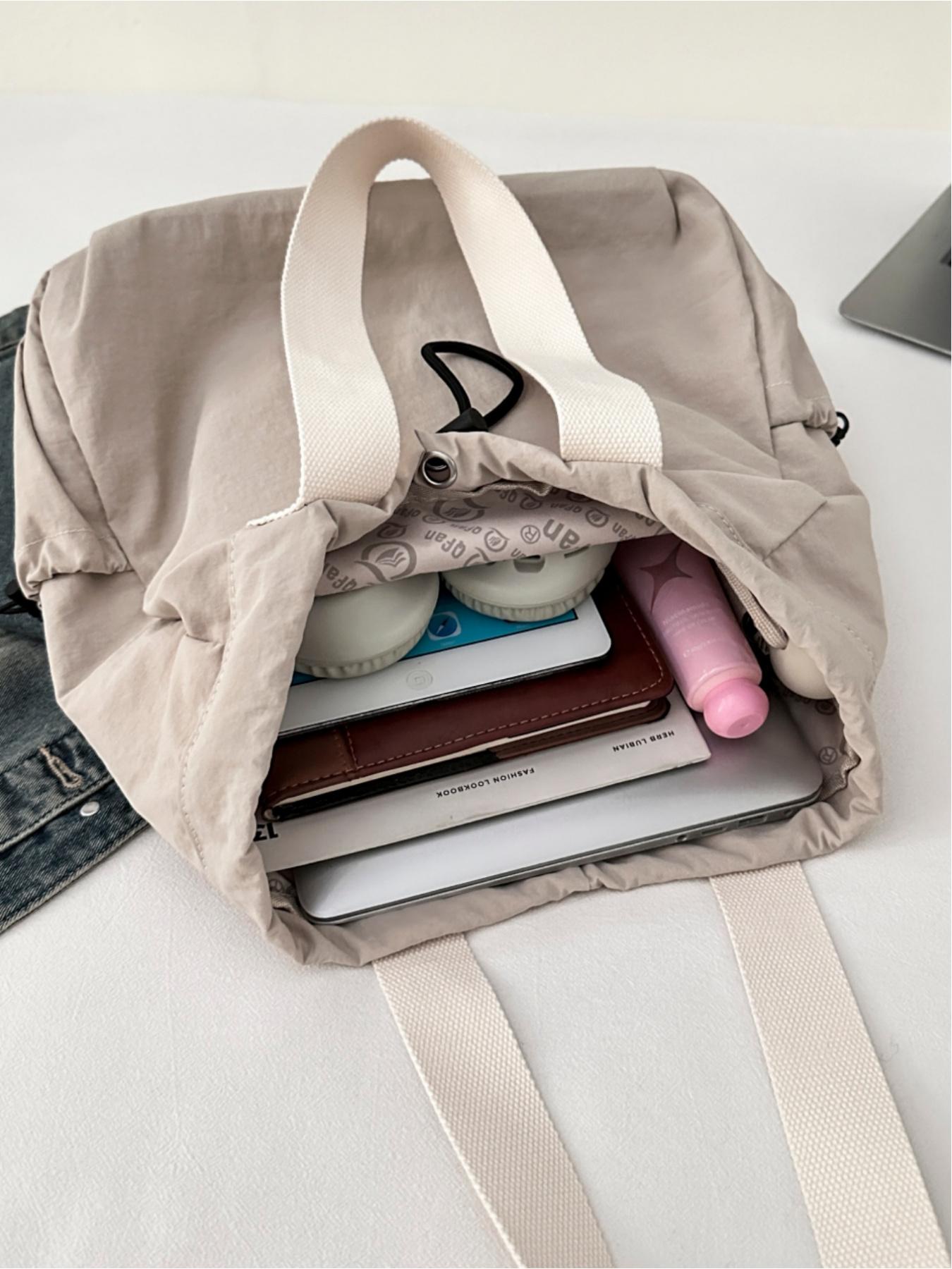 Multifunctional 3-way drawstring bag, lightweight canvas, large capacity, can be used as a backpack, shoulder bag, handbag, Sling backpack, versatile in multiple colors, suitable for commuting, casual wear, and everyday use, ideal for school, work