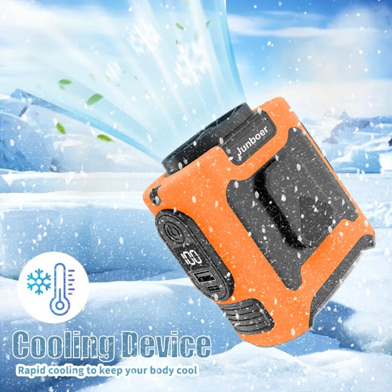 2026 Pocket-Sized Shirt Fan,Portable Waist Clip BodyFan,Extreme Cooling,10000mah,Power Bank,LedLight,Type-C Rechargeable,4-Speed Adjustable,PersonalWearable 10-40h High-Power Fan,Handheld Fan,SuitableFor Travel,Outdoor Use Mini Fan