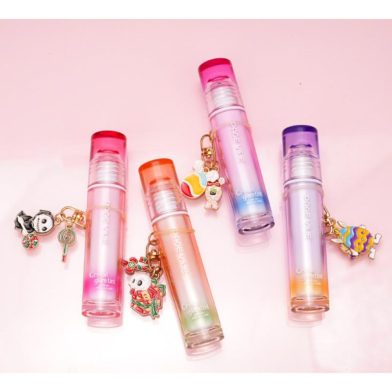 PAGE VINE Mirror Crystal Lip Oil Moisturizing Lip Honey Liquid Lipstick Pure Desire Lip Gloss Non-stick Cup