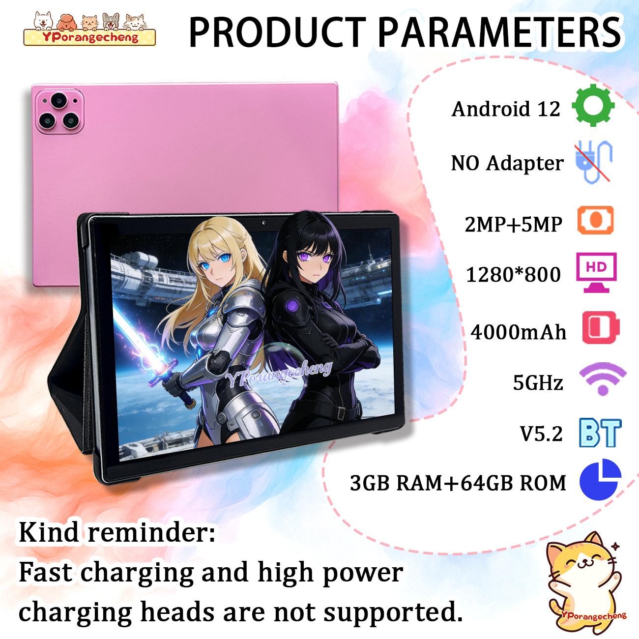 Surprise Gift Alert, 10-Inch HD Screen Android Tablet PC, 5g WiFi Dual Camera, 2-In-1 Tablet, Bluetooth-compatible Keyboard, Mouse, Earphones, silver Color, Tablet With Keyboard