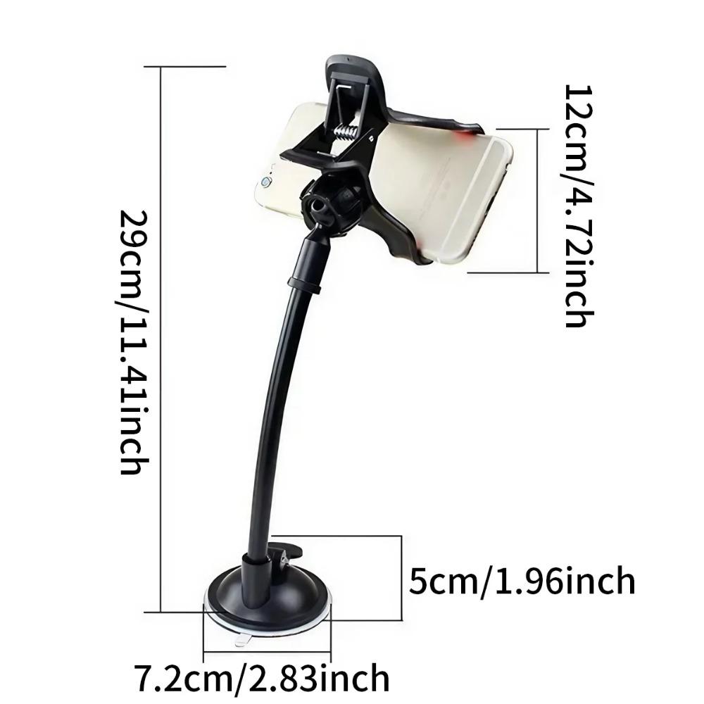 Universal Car Phone Mount for Truck & SUV - Multi-Joint Long Arm Suction Cup Holder with Gravity Auto-Lock, Anti-Shake Vibration Damping for All Smartphones, Secure Driving Navigation