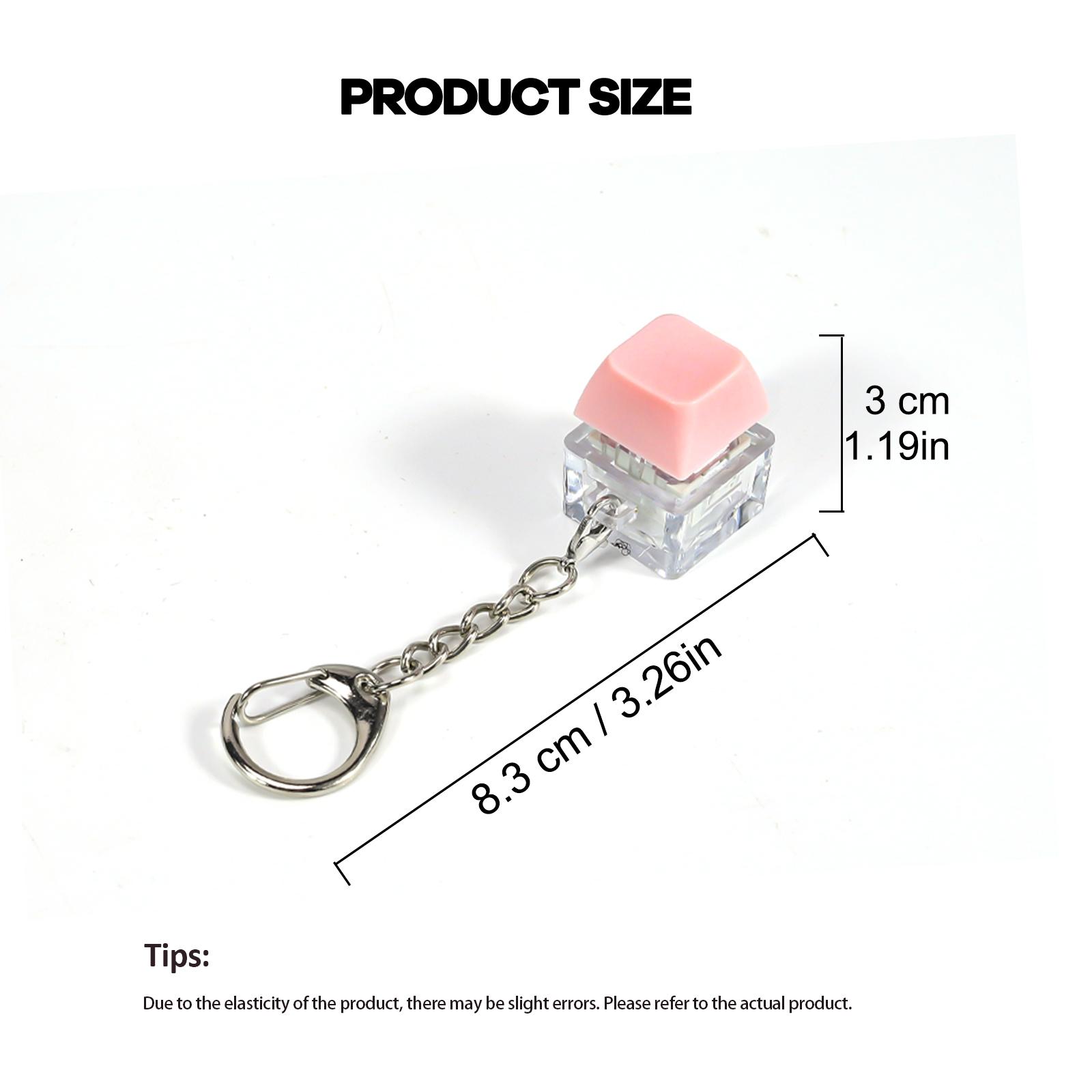 6pcs Keyboard Shaped Stress Relief Keychains, Ultra-Precise Design, Perfect for Adult Relaxation, Touch Feedback, Daily Gift, Valentine's Day Gift