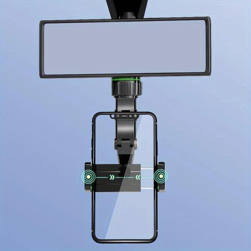 Navigation bracket car mobile phone seat multi-function 360-degree rotatable car rearview mirror seat clip bracket