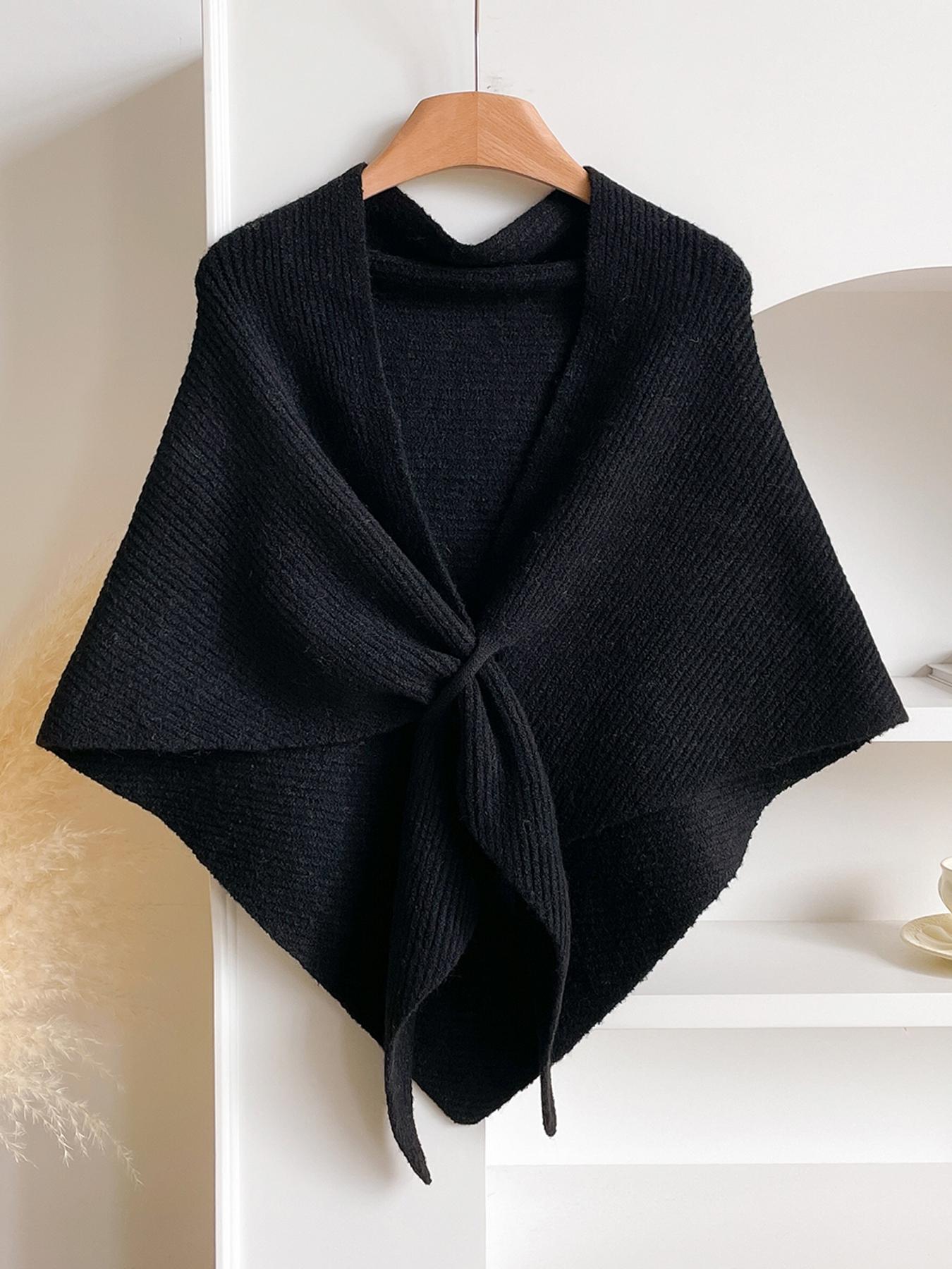 Women's Fashionable Plain Triangle Scarf Shawl, Trendy Solid Shawl, Autumn Winter Warm Wrap, Perfect Gift for Women, Casual Style Accessory