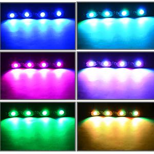 Nilight RGB LED Rock  Kit, 4 pods Underglow Multicolor Neon  Pod with Bluetooth App Control Flashing Music Mode  Well  for Truck ATV UTV RZR SUV rock interior welcome car in warning para wheel lights  rock magnet lights led Wireless Smart RGBIC