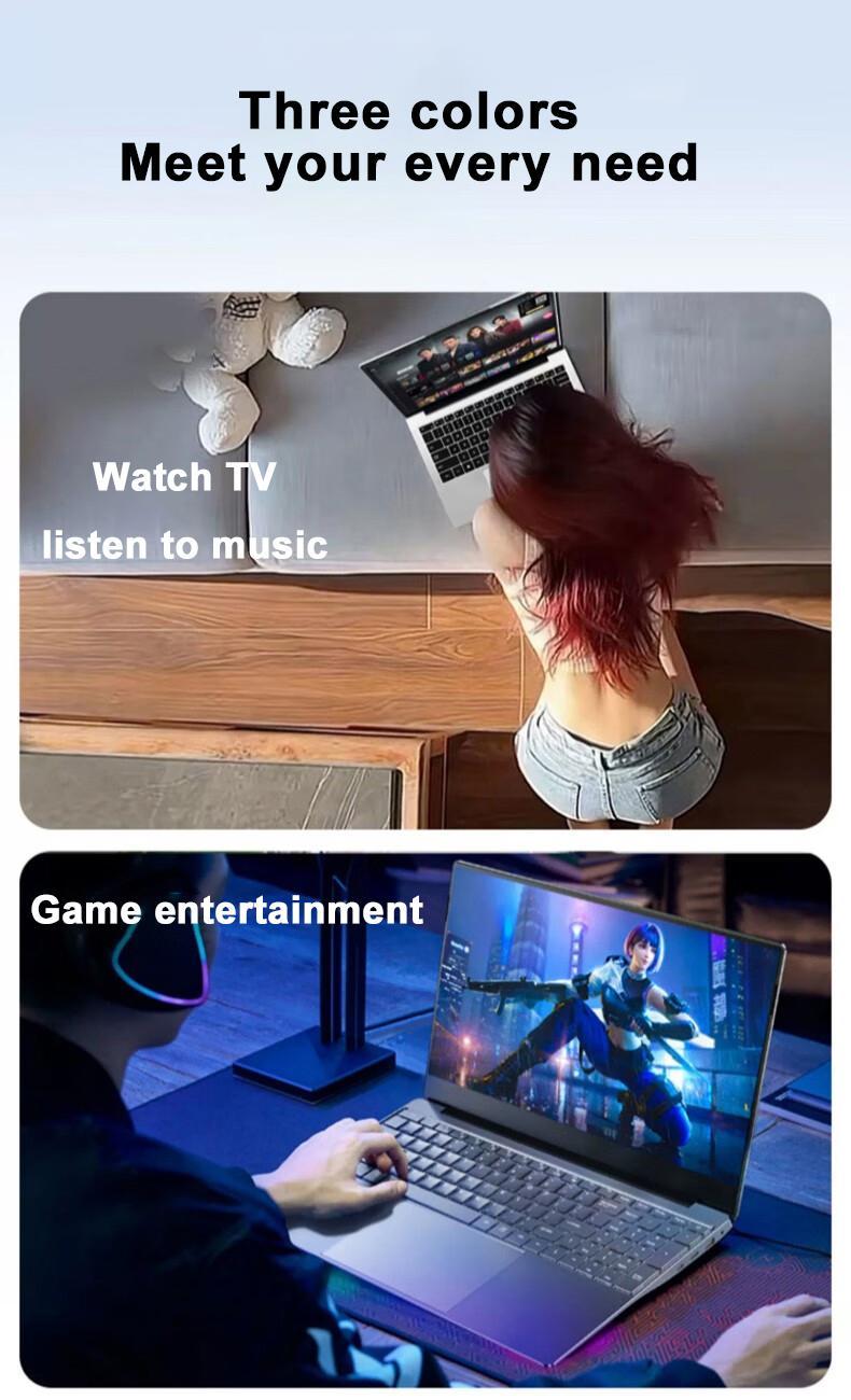 15.6" Intel  6500U Laptop Computer PC Windows 11 Pro 32GB DDR4 1TB SSD Laptops Office Fingerprint Unlock Notebook PC