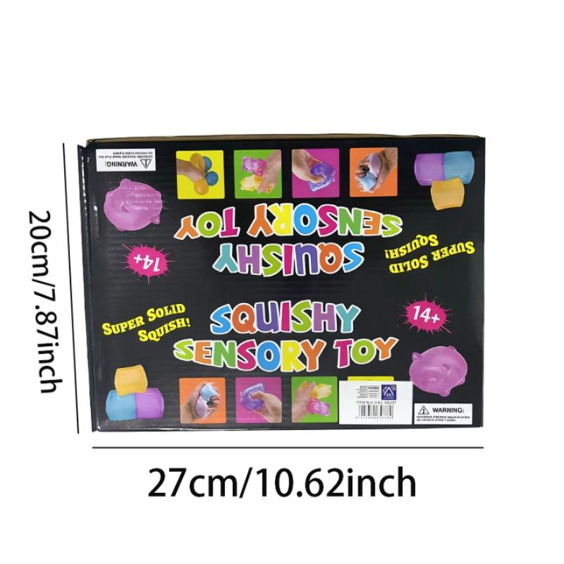 6pcs/set Slow Rebound Stress Relief Sensory Toy Blind Box Set, Compact and Elegant Soft Pressure Release Party Gift