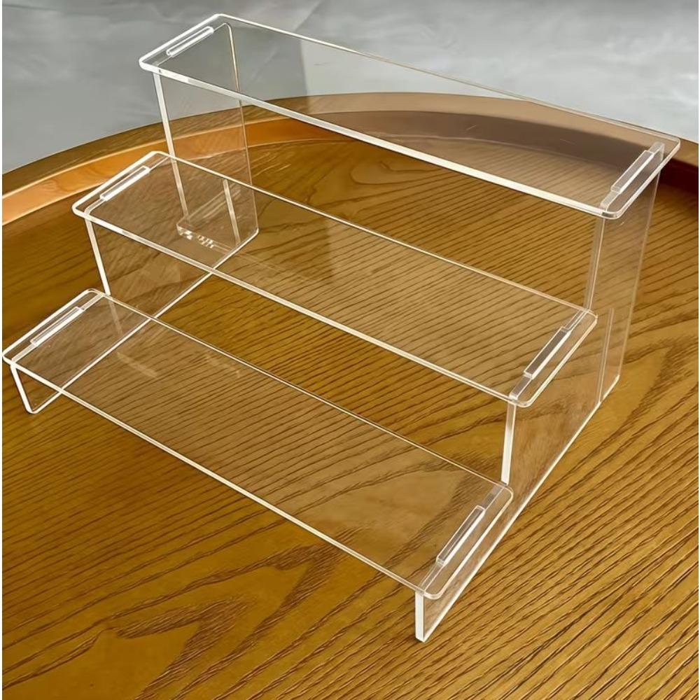 Display shelf with a modern and simple design, a multi-functional display shelf suitable for placing statues and models, which is space-saving and collectible.