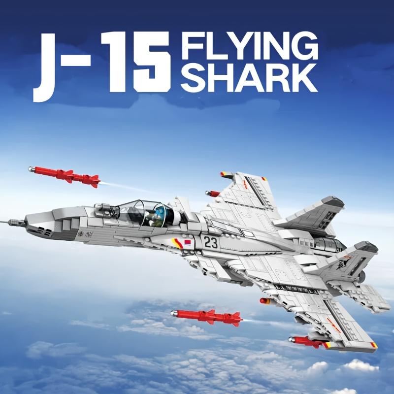 New Elegant Fighter Jet Building Block Model Kit, Hobby Collection Display Piece, Decorative Ornament, Holiday Birthday Gift