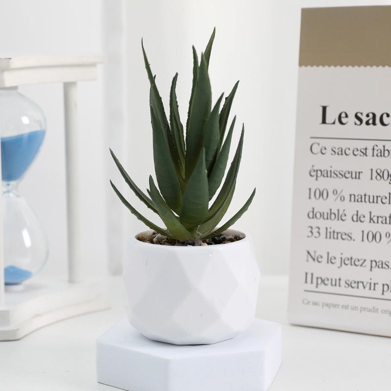 Desktop Decoration, Realistic Mini Succulent Plant, Indoor Decorative Fake Flower, Desktop Ornament, Artificial Succulent Pottery