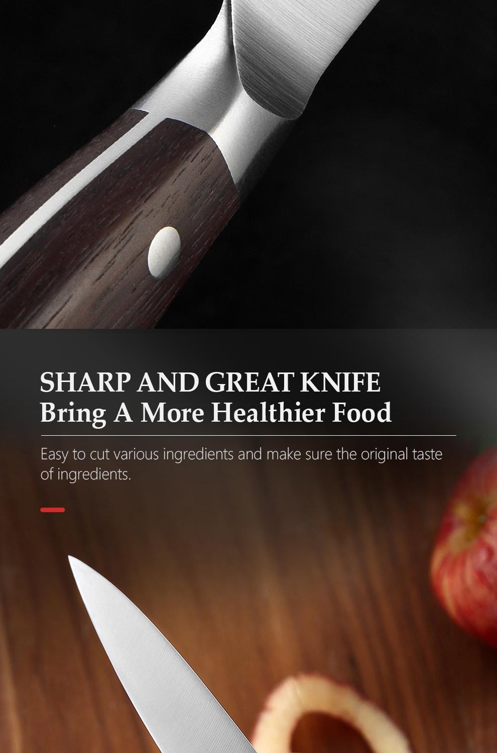 XINZUO Utility Knife. 5-inch compact design. Crafted with German 1.4116 steel, paired with red sandalwood handle. 6.0- 8.0 N cutting force. Comes in a beautiful gift box——Zhi Series