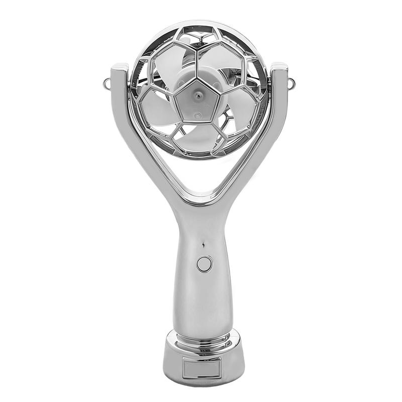 Golden World Cup Soccer Trophy Handheld Fan | Portable Rechargeable Fan for Soccer Fans | TikTok Viral Sports Carnival Fan