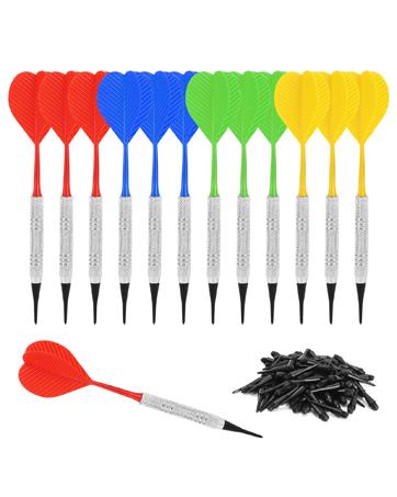 Magnetic Darts - 24 Count Plastic Wing Replacement Darts with Durable Safe Tips for Magnet Dartboard, Outdoor Games Toy for Kids Magnetic Darts - 24 Count Plastic Wing Replacement Darts with Durable Safe Tips for Magnet Dartboard, Outdoor Games Toy for Kids