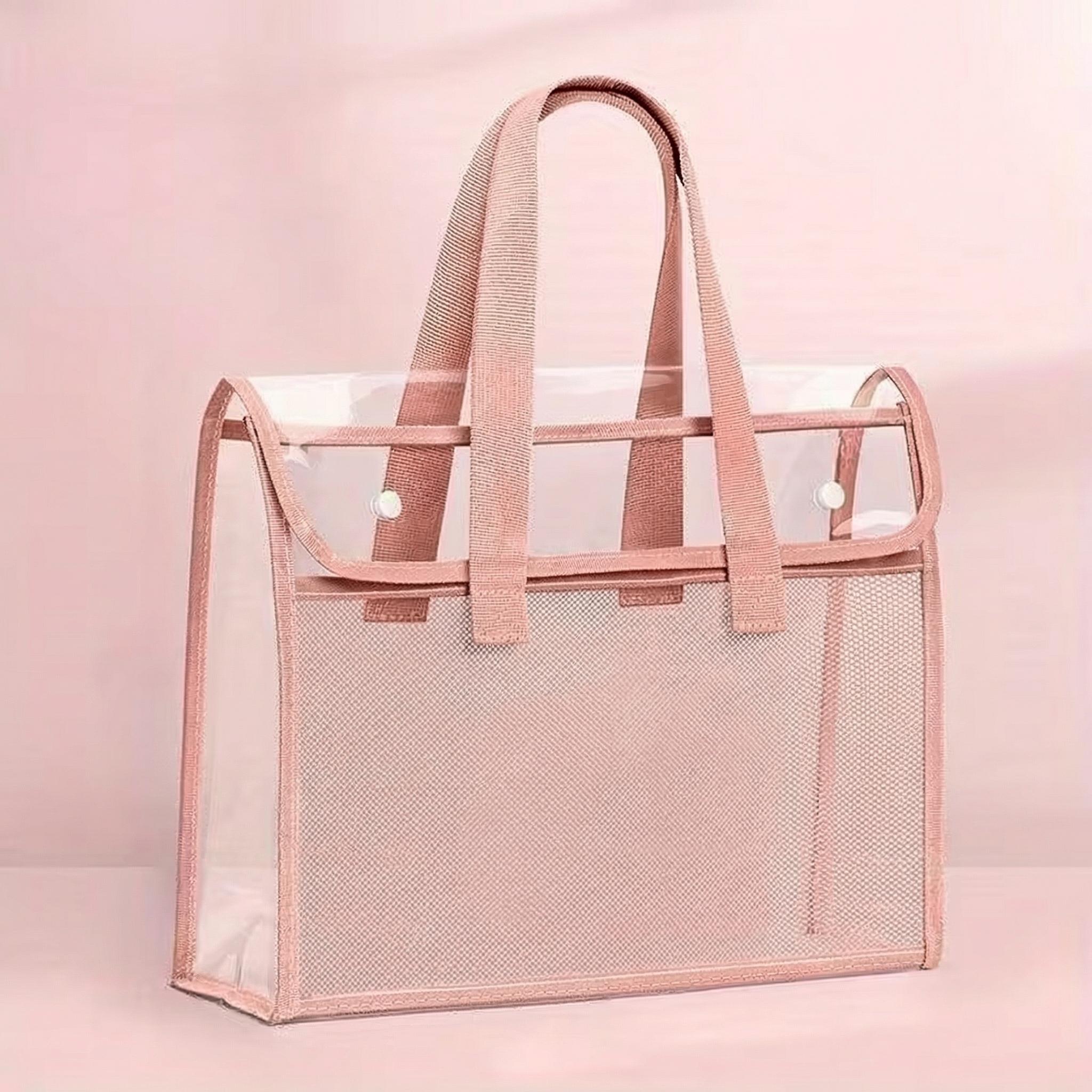 Large Capacity Transparent PP Document Bag - Multi-compartment design, suitable for tablets, A4 papers, and stationery - Durable portable file box, visible content design