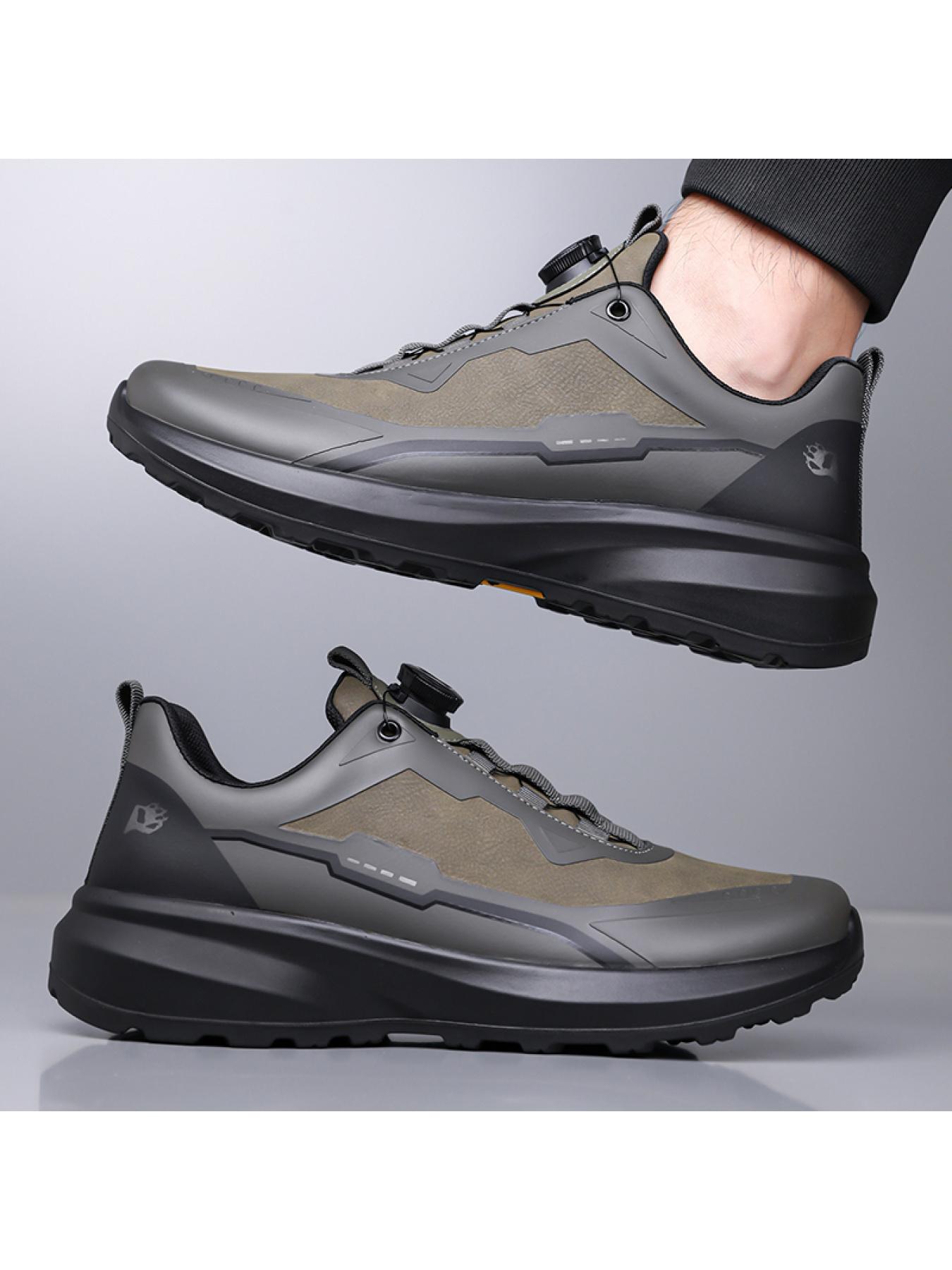 Men's casual shoes with breathable and lightweight mesh surface, convenient on and off with rotating buckle, versatile sports style for daily use, suitable for commuting and walking, practical gift recommendation