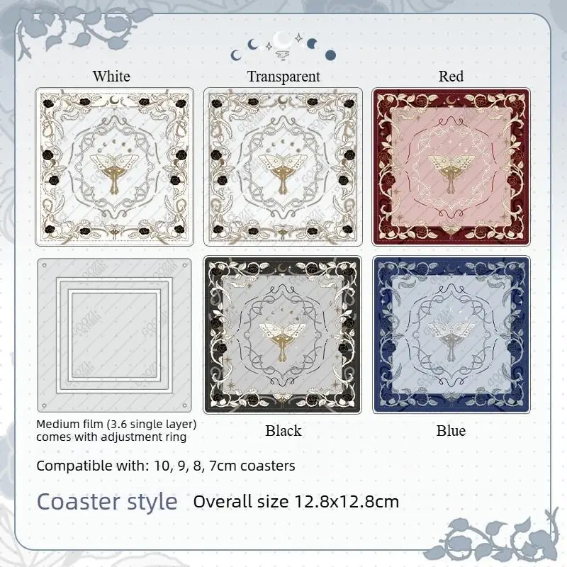 Gothic Butterfly Goods Acrylic Display Frame, Multi-Size Photo/Postcard/Coaster Protector Case for Kpop & Anime Collectibles