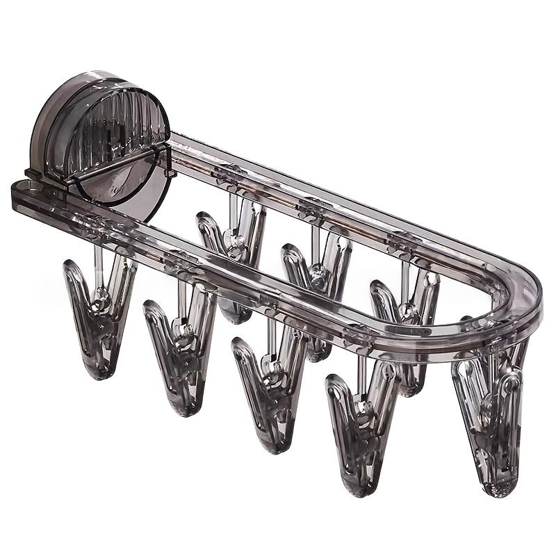 A Household No-Drill Balcony Drying Rack for Underwear And Socks, Featuring a Multifunctional Creative Wall-Mounted Storage Design. It Uses Strong Suction Cups for a Mark-Free Attachment to Walls, Drying Racks