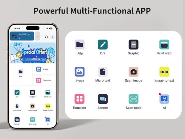 JADENS Shipping Label Printer, Bluetooth Wireless Thermal Label Printer, Compatible with iOS, Android, Windows, Mac, Chromebook, Widely Used for Etsy, Ebay, Shopify, USPS JADENS Shipping Label Printer, Bluetooth Wireless Thermal Label Printer, Compatible with iOS, Android, Windows, Mac, Chromebook, Widely Used for Etsy, Ebay, Shopify, USPS