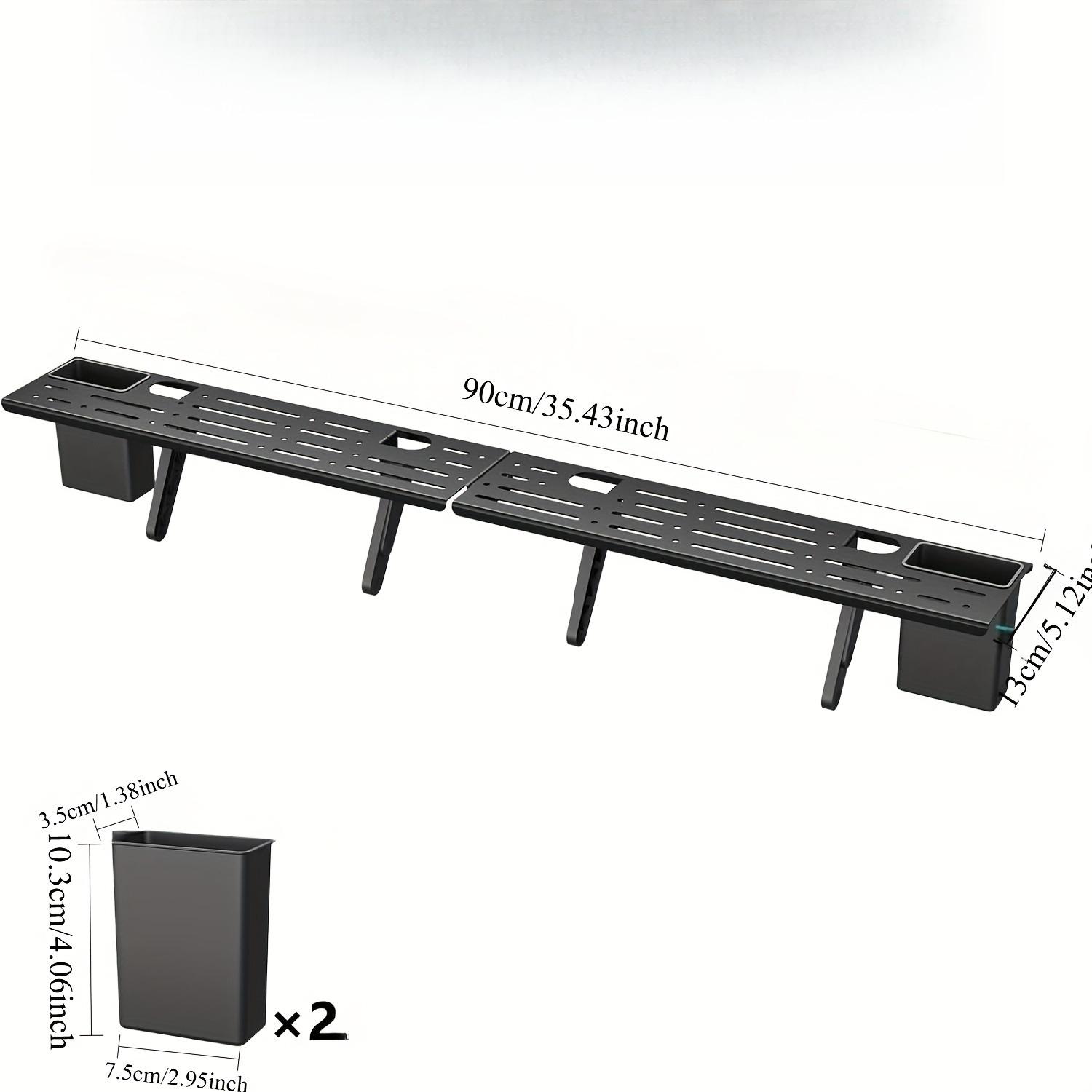 1pc Adjustable TV Top Shelf with 2 Storage Boxes Heavy-Duty Floating Design Space-Saving Media Console Compatible with Speakers Game Consoles Ideal for Home Entertainment Setup