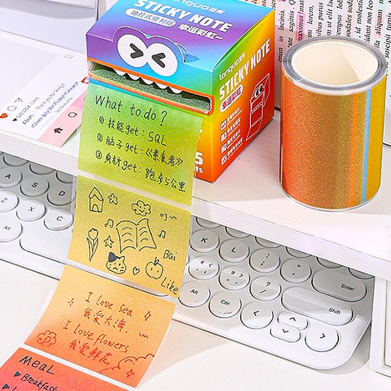Random Color Cute Monster Pattern Sticky Notes, 105pcs/box Creative Multi-Purpose Sticky Notes, Sticky Memo Pads for Home, School and Office, Sticky Labels