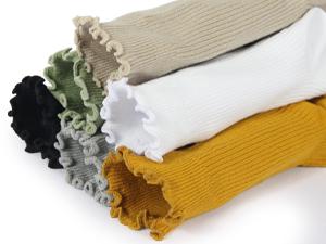 Women's Frill Trim Crew Socks, Casual Basic Mid-tube Socks, Everyday Wear, Women's Socks, for all seasons, Cozy winter socks Cotton Fit