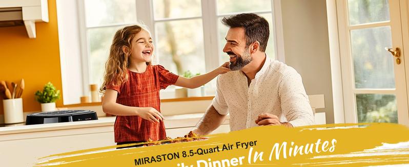 MIRASTON 8.5QT Large Capacity Digital Touchscreen Air Fryer, 8 Cooking Presets, Durable Stainless Steel, Visible Cooking Window, Nonstick Basket, 1500W, Holiday Haul MIRASTON 8.5QT Large Capacity Digital Touchscreen Air Fryer, 8 Cooking Presets, Durable Stainless Steel, Visible Cooking Window, Nonstick Basket, 1500W, Holiday Haul
