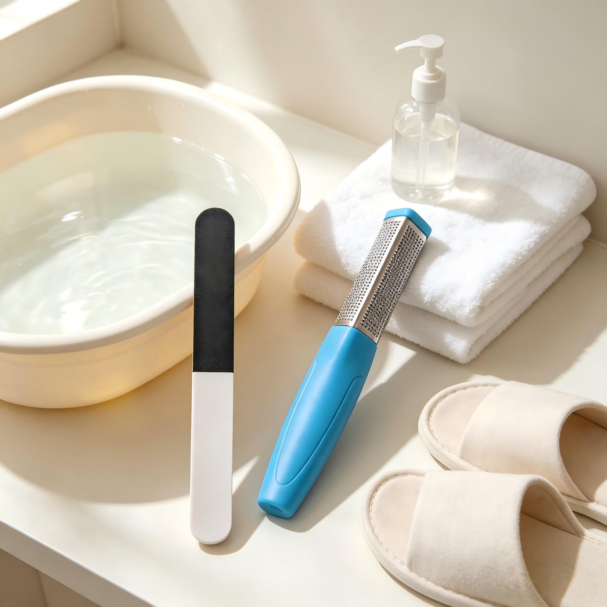 Two-In-One Nail File Set, Dual-Sided Coarse and Fine Grit, Foot Dead Skin Remover, Home and Salon Use, Portable Manicure Beauty Tool Kit