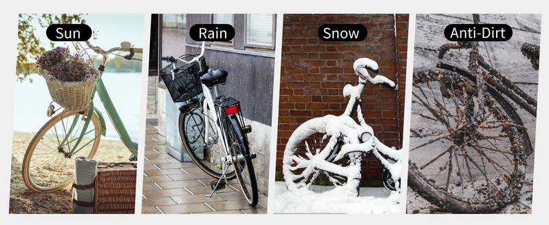 MOONCOOL Adult Tricycle Cover Trike Cover, 3 Wheeled Bicycle Bike Cover for Outdoor Storage Waterproof, Dust Wind Proof for Bikes