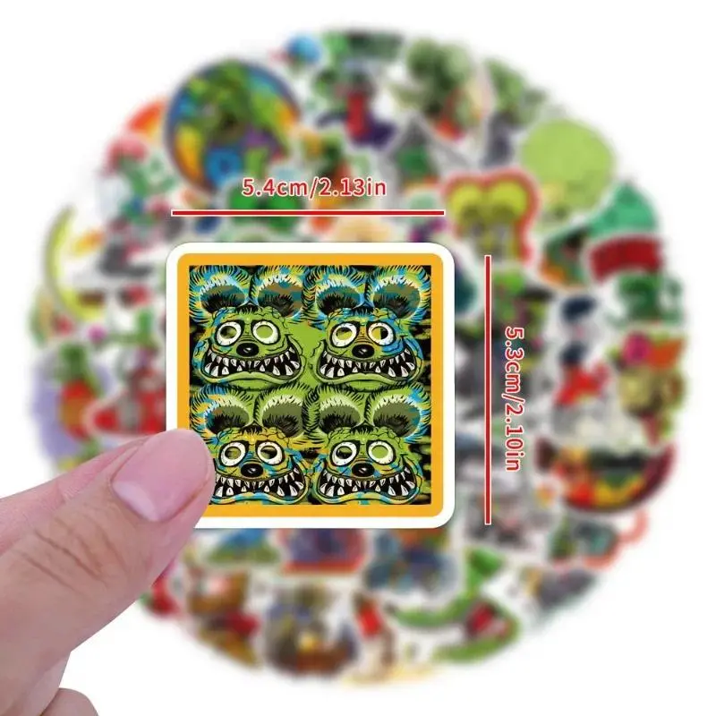 60pcs Rat Fink Cartoon Graffiti Stickers Decals Suitcase Laptop Computer Guitar Decoration DIY Kids Classics Toy