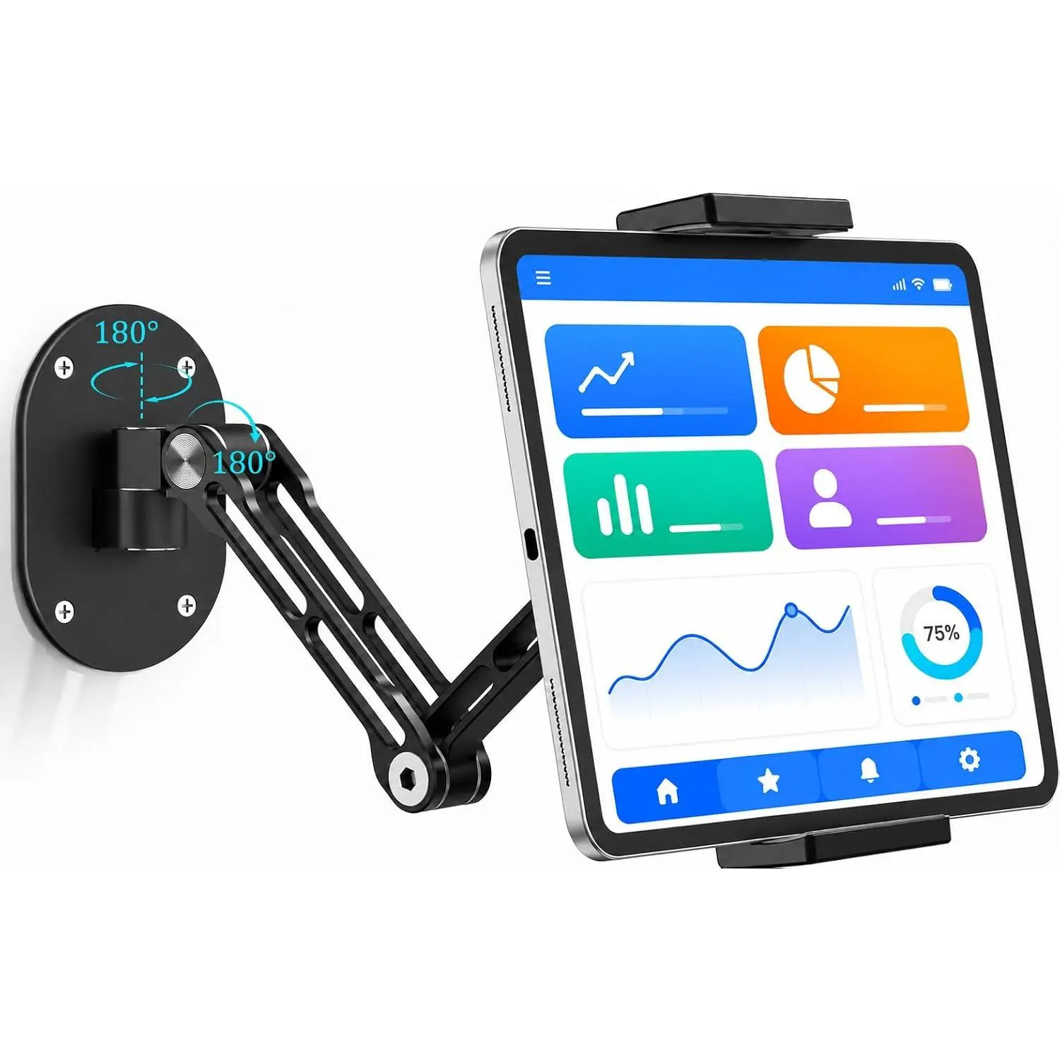 iPad Wall Mount Holder, Heavy Duty  Tablet Wall Mount, Full Motion