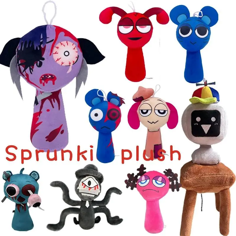 2026 Hot selling toys New Sprunki Plush Toys Game Plush Sprunki Plush Doll Sprunki Game Cartoon Kid Birthday Gifts Stuffed Dolls Christmas Gift Internet-famous toy