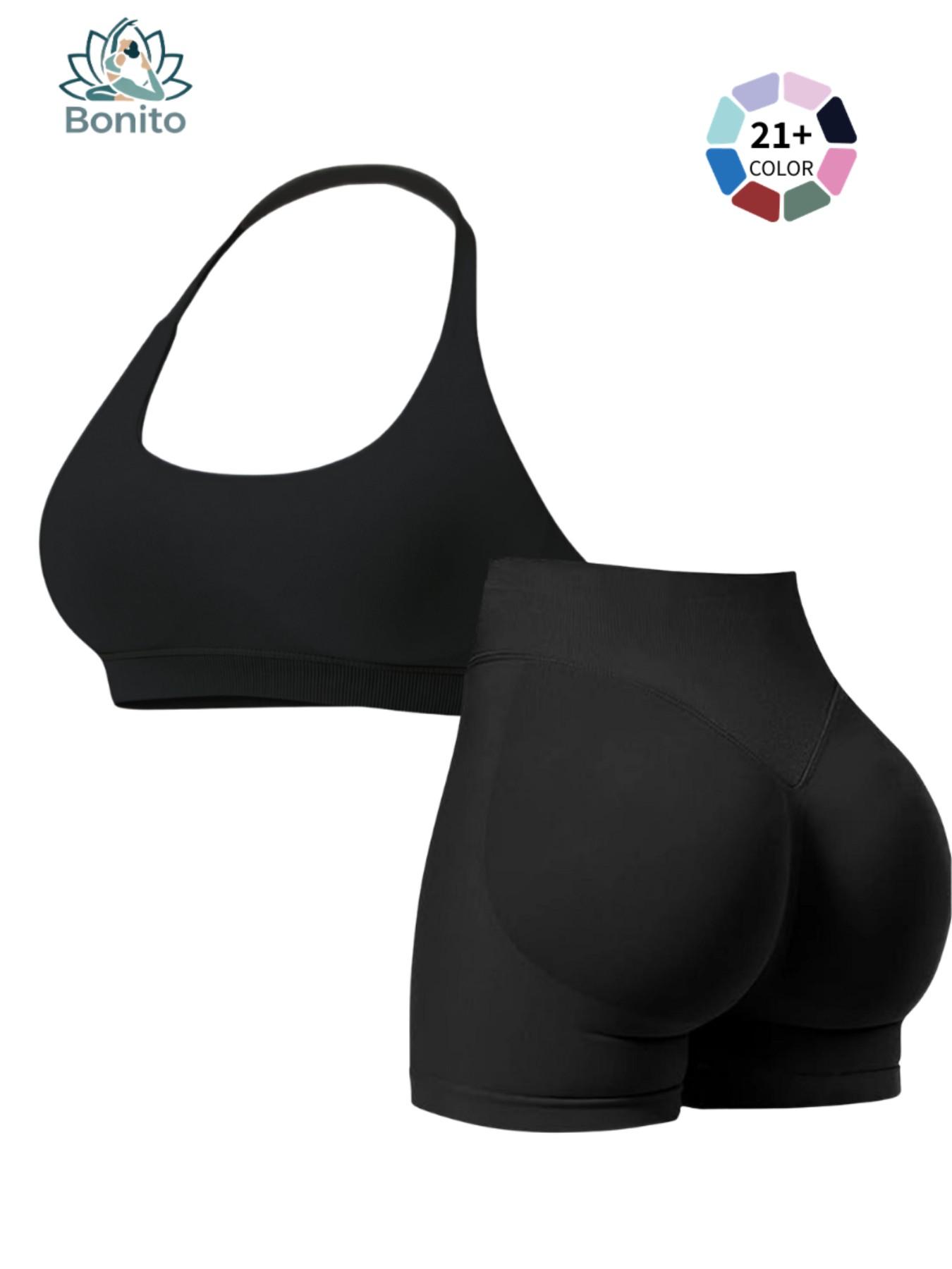 Trendy Backless Halter Yoga Suit, 2 Piece High Waist Workout Set, Perfect for Fitness Girls, Stylish and Comfortable Gym Wear