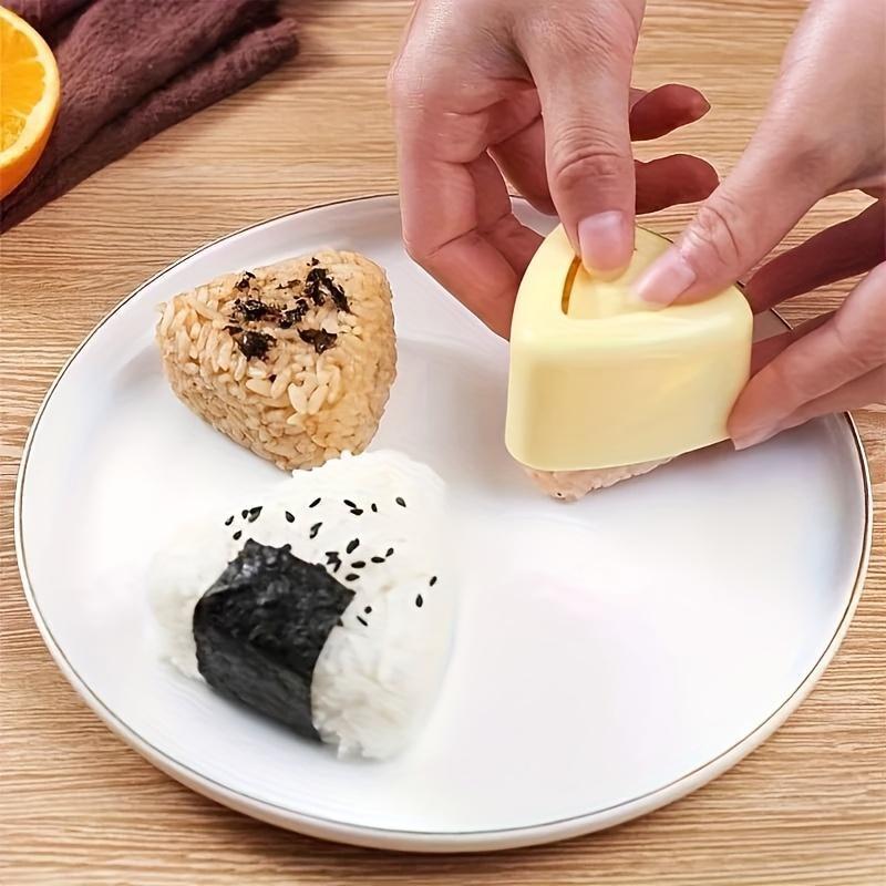 Easy-To-Use DIY Sushi and Onigiri Making Kit, Triangle Rice Press, Perfect for Homemade Sushi, Large & Small Onigiri Makers, Kitchen Gadget