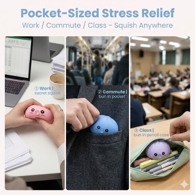 Bubble Gum Baozi Stress Relief Toy, Large Steamer Print Emoji Baozi, Fun and Interactive Kids' Plaything, Perfect for Children