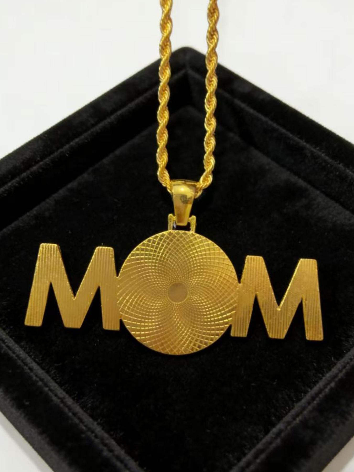 6pcs Heat Transfer Blank Mom Rhinestone Necklace, Custom Photo Pendant, Mother's Day Gift, Chain, DIY Jewelry Making Kit