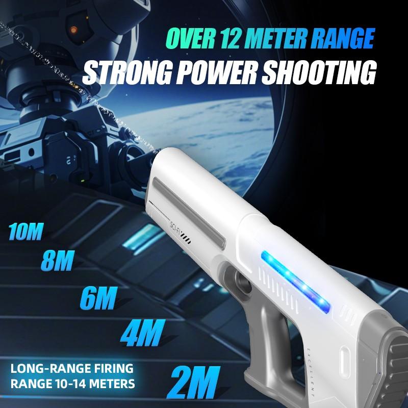 Bestselling Electric Continuous Fire Water Gun, Pulse Light Electric Water Gun, Summer Water Toy, Automatic Suction Fill Water Gun