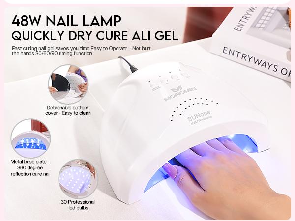 MOROVAN 8 Colors Poly Gel Nail Starter Kit - with U V Lamp 48W Complete Poly Gel Kit for Beginners with Everything Professional