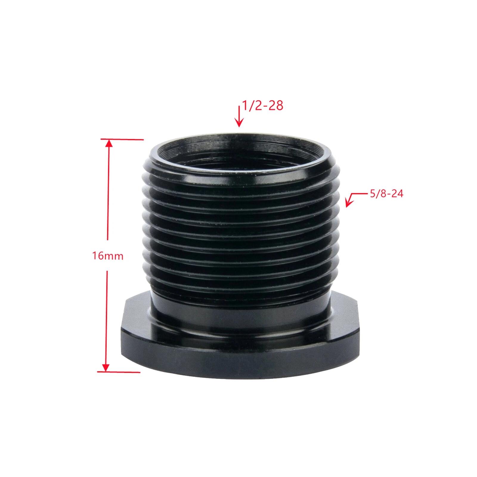 2 Pack 1/2 X 28 to 5/8 X 24 Thread Converter with Crush Washer, Ideal for Plumbing and DIY, Aluminum Fuel Filter Adapter Fittings