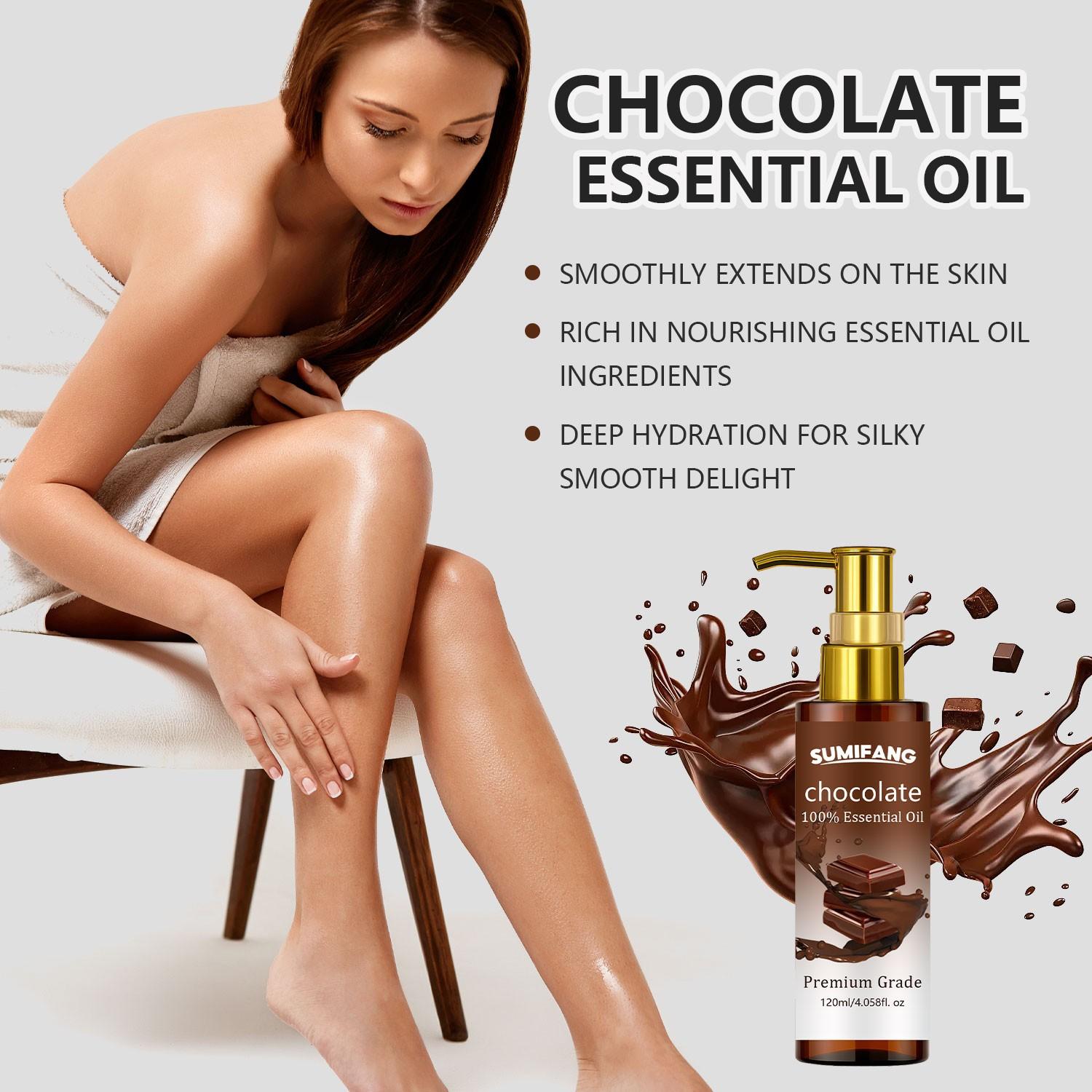 120ML Chocolate Essential Oil, Multi-Scene Care, Lightweight Absorbent Texture, Suitable for Skin, Hair, Massage, Lazy Person's Must-Have