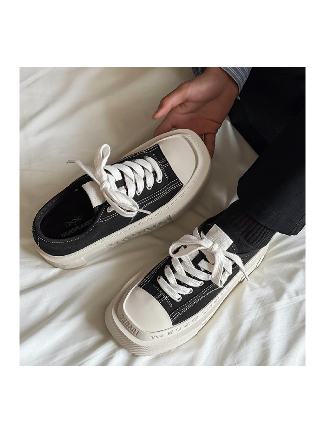 Unisex Thick Sole Canvas Shoes, Breathable Height-Boosting Casual Sneakers, Couple's Versatile Shoes, Comfortable and Stylish Unisex Thick Sole Canvas Shoes, Breathable Height-Boosting Casual Sneakers, Couple's Versatile Shoes, Comfortable and Stylish