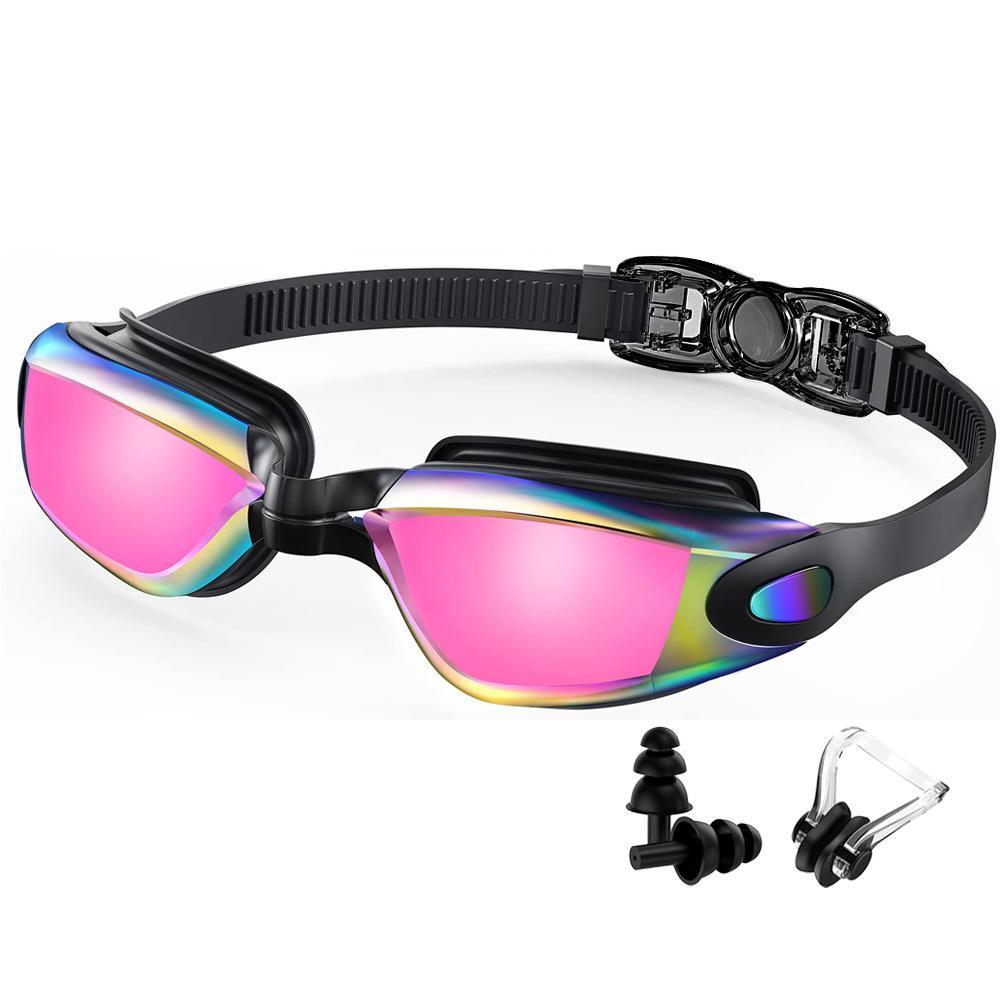 Unisex Tinted Lenses Sports Pool Goggles for Adults - Professional Fogless, 100% UV Protective, Leakproof Swimming Glasses, Anti-Fog Coating, Fashion Accessory for Pool Use