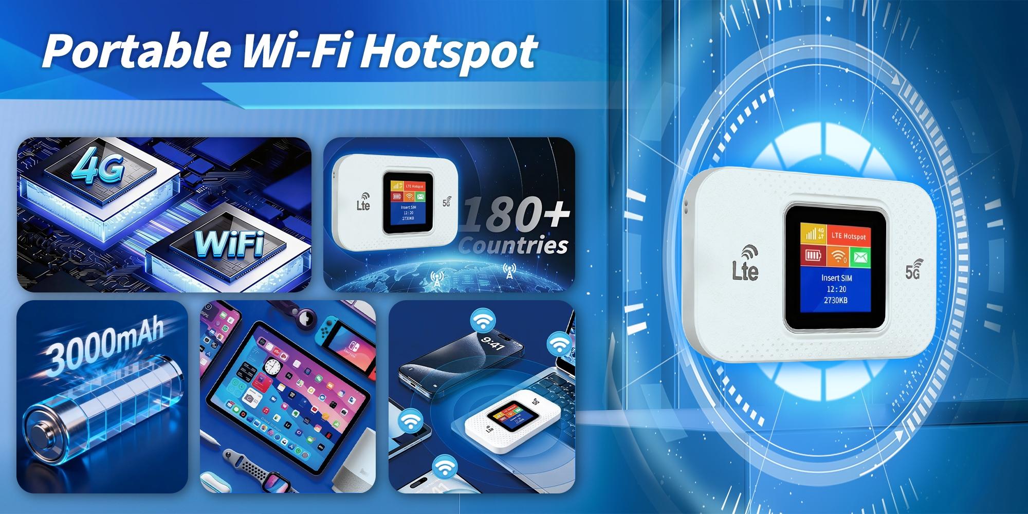 Global Travel 4g Portable WiFi Hotspot, 300mbps High-Speed Mobile Network, 3000mah Long Battery Life, Supports Multiple Devices Global Travel 4g Portable WiFi Hotspot, 300mbps High-Speed Mobile Network, 3000mah Long Battery Life, Supports Multiple Devices