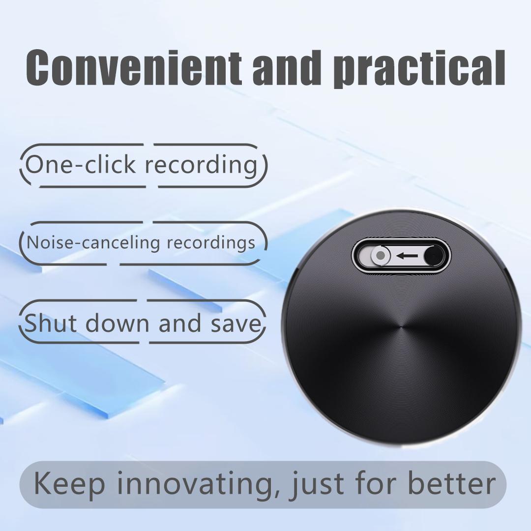 Smart Voice Recorder – One-Touch Recording, HD Noise Reduction,Long Battery, Large Storage, Support voice to text