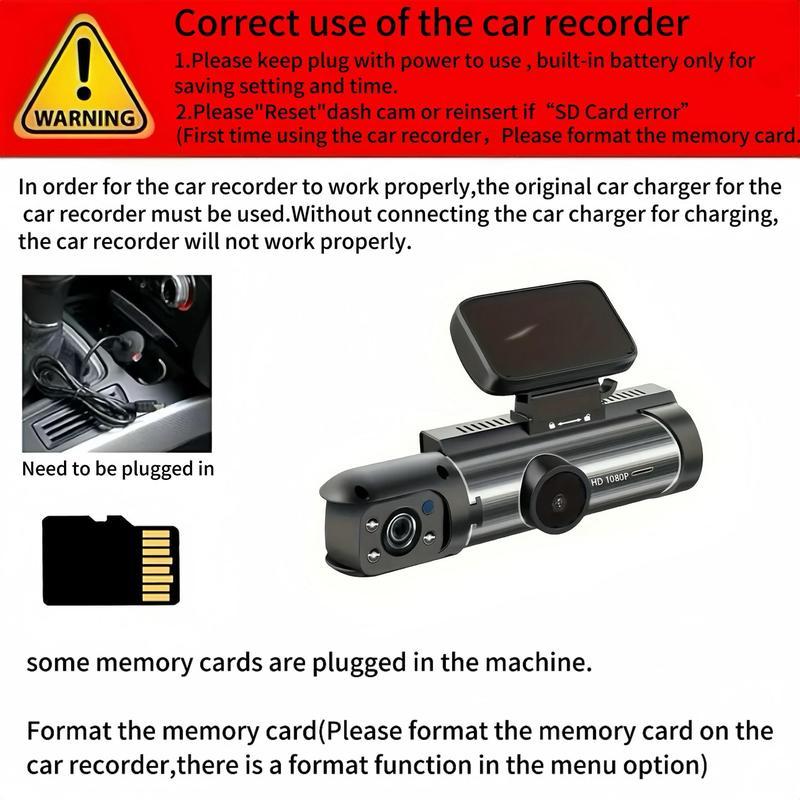 3.16 Inch Screen Car Dashboard Camera, 1 Count 1080P HD Night Vision Loop Recording DVR, G- sensor Dash Camera for Car, Truck, Suv, Motorcycle