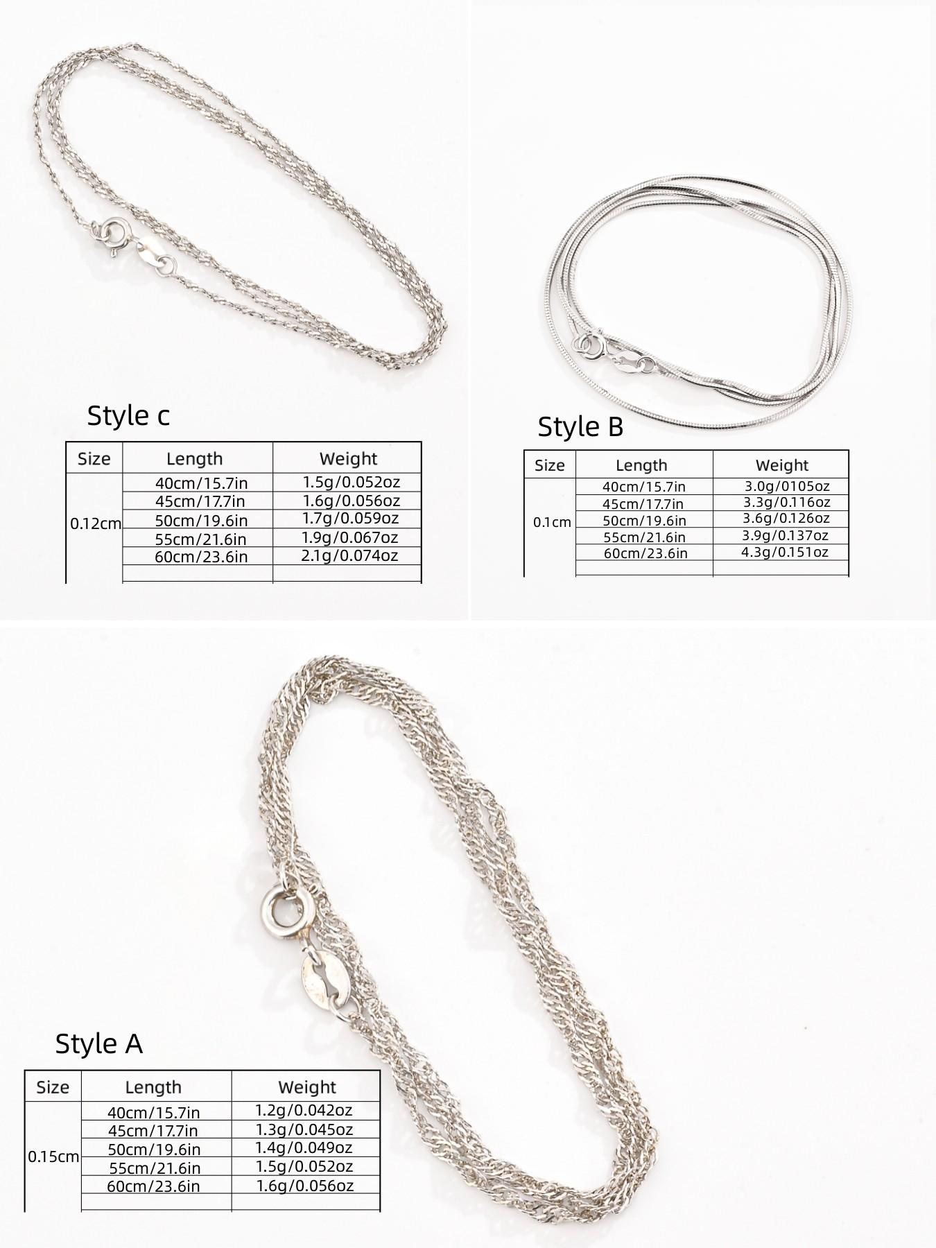 925 Sterling Silver Elegant Chain Necklace, Fashion Jewelry for Party, Daily Clothing Decor, Trendy All-match & Exquisite Jewelry for Birthday Gift, Cuban Chain, Cuban Chain Link